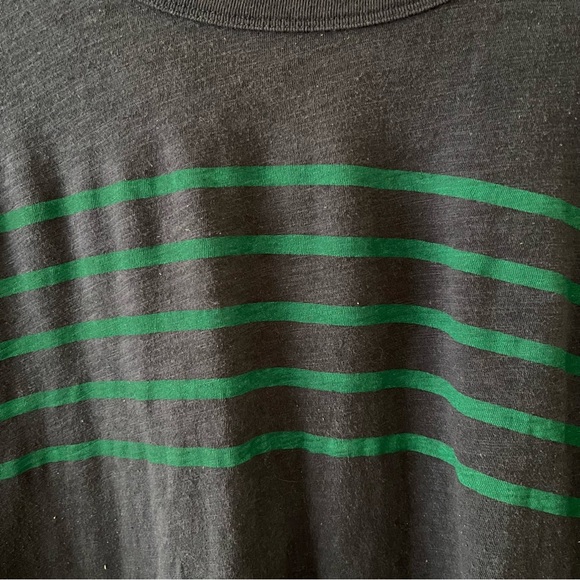 Old Navy Blue & Green Striped T-Shirt 100% Cotton - Picture 5 of 7